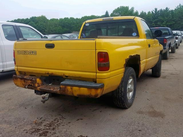 1B7HC1628YS526544 - 2003 DODGE RAM 100 YELLOW photo 4