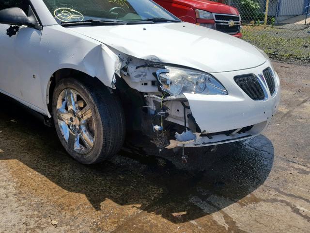 1G2ZH361294124900 - 2009 PONTIAC G6 GT WHITE photo 9