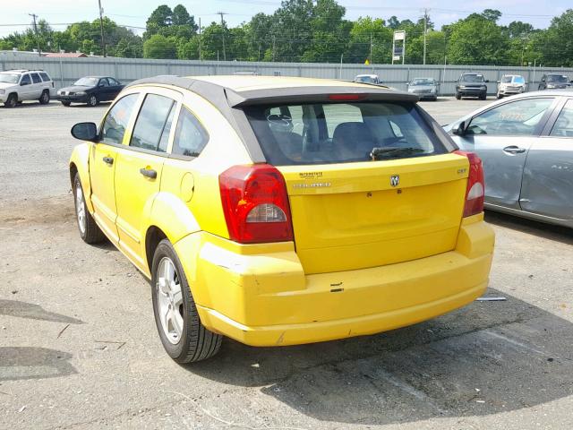 1B3HB48B47D536657 - 2007 DODGE CALIBER SX YELLOW photo 3