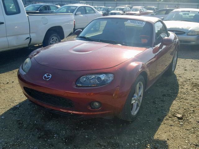 JM1NC25F070130893 - 2007 MAZDA MX-5 MIATA RED photo 2