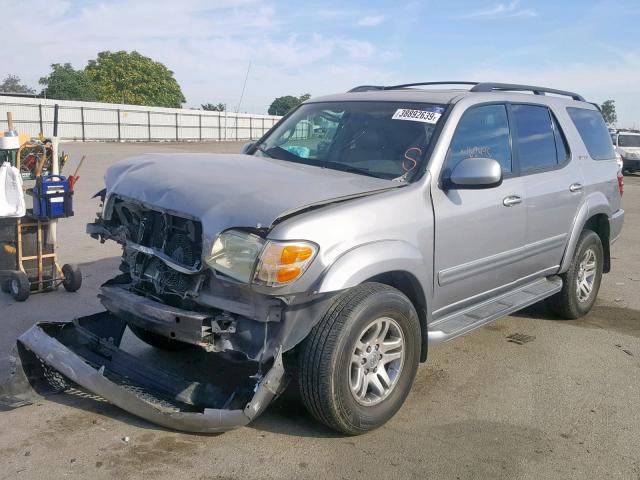 5TDBT48A72S081731 - 2002 TOYOTA SEQUOIA LI SILVER photo 2