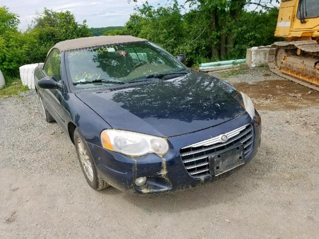 1C3EL55RX4N103487 - 2004 CHRYSLER SEBRING LX BLUE photo 1