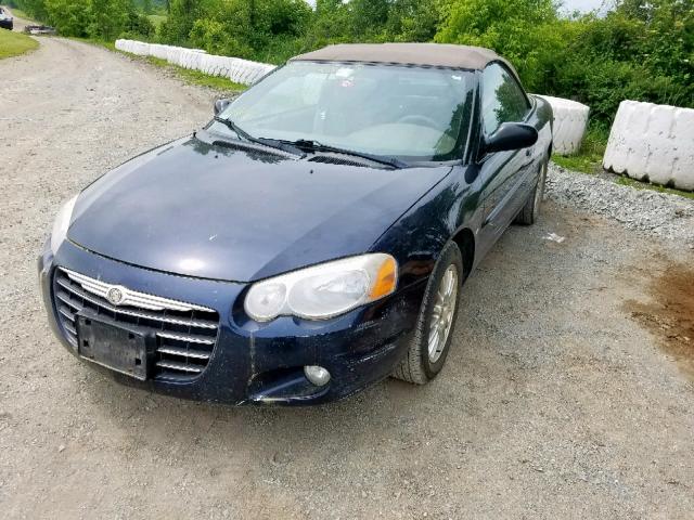 1C3EL55RX4N103487 - 2004 CHRYSLER SEBRING LX BLUE photo 2