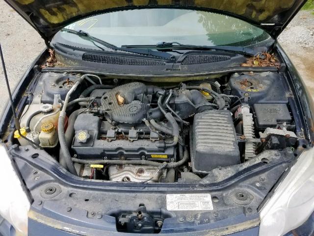 1C3EL55RX4N103487 - 2004 CHRYSLER SEBRING LX BLUE photo 7