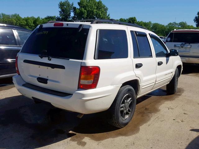 1J4GX48S14C321485 - 2004 JEEP GRAND CHER WHITE photo 4