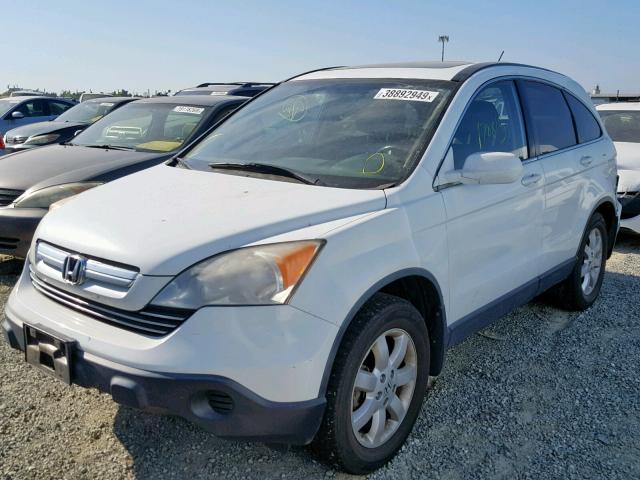 JHLRE48768C070309 - 2008 HONDA CR-V EXL WHITE photo 2