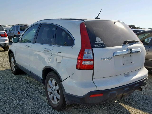 JHLRE48768C070309 - 2008 HONDA CR-V EXL WHITE photo 3