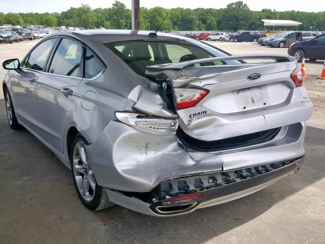 3FA6P0H99FR283389 - 2015 FORD FUSION SE SILVER photo 3