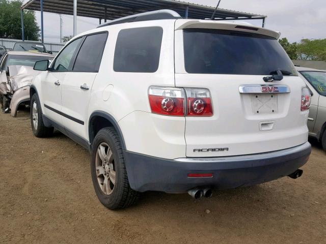 1GKER13D59J102194 - 2009 GMC ACADIA SLE WHITE photo 3