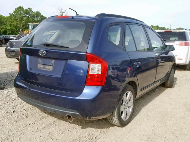 KNAFG526487146888 - 2008 KIA RONDO LX BLUE photo 4