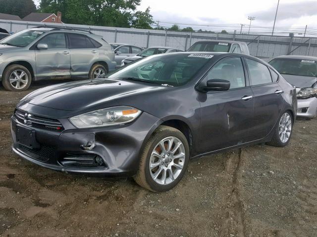 1C3CDFCB7FD345789 - 2015 DODGE DART LIMIT GRAY photo 2