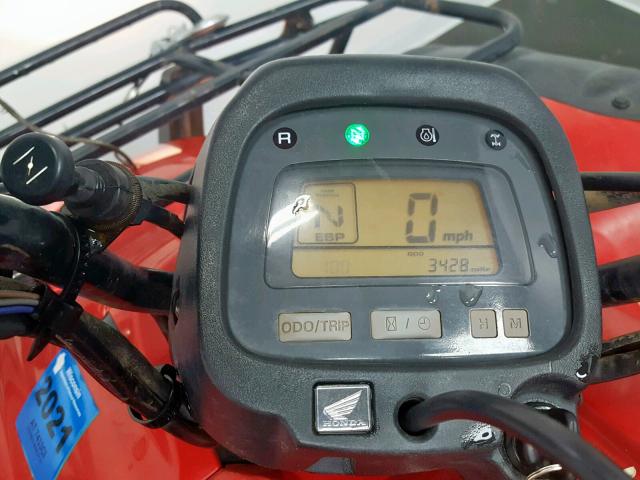 1HFTE290074310025 - 2007 HONDA TRX400 FA RED photo 7