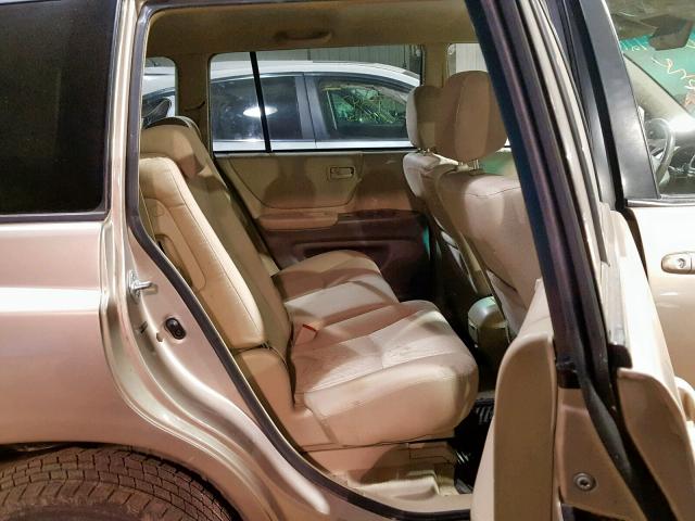 JTEEP21AX60155986 - 2006 TOYOTA HIGHLANDER GOLD photo 6