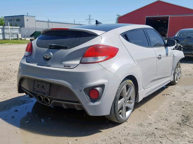 KMHTC6AE3DU126882 - 2013 HYUNDAI VELOSTER T CREAM photo 4