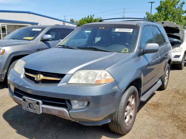 2HNYD18881H543210 - 2001 ACURA MDX TOURIN GRAY photo 2