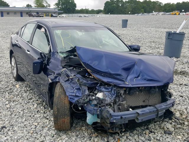 1HGCR2F84DA022175 - 2013 HONDA ACCORD EXL BLUE photo 1