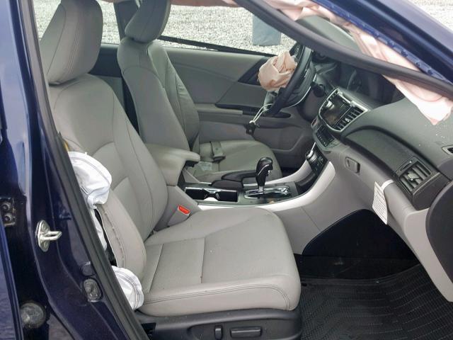 1HGCR2F84DA022175 - 2013 HONDA ACCORD EXL BLUE photo 5