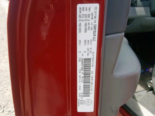 1D8HB48P59F706625 - 2009 DODGE DURANGO SL RED photo 10