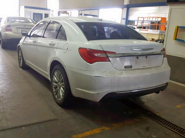 1C3CCBAB1CN104458 - 2012 CHRYSLER 200 LX WHITE photo 3