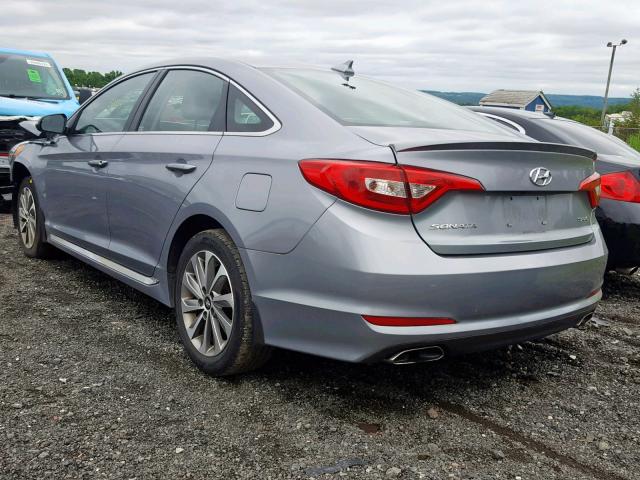 5NPE34AFXGH261298 - 2016 HYUNDAI SONATA SPO SILVER photo 3