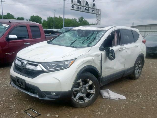 5J6RW2H87JL006349 - 2018 HONDA CR-V EXL WHITE photo 2