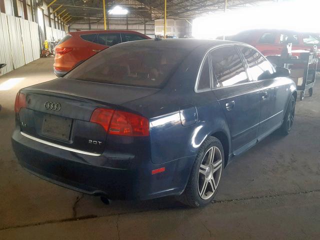 WAUAF78E98A045646 - 2008 AUDI A4 2.0T BLUE photo 4