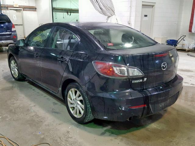 JM1BL1VG3C1511664 - 2012 MAZDA 3 I BLACK photo 3