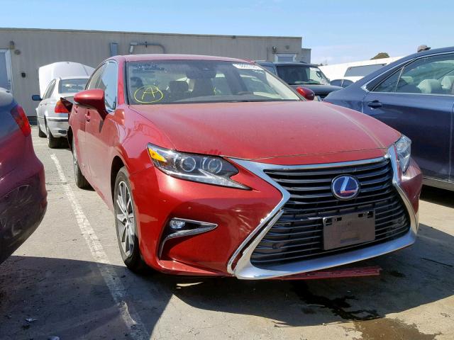 JTHBW1GG1H2150908 - 2017 LEXUS ES 300H RED photo 1