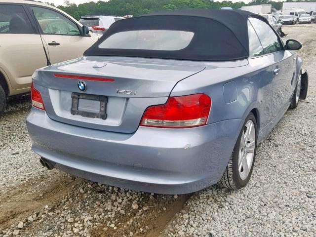 WBAUL73599VJ75899 - 2009 BMW 128 I BLUE photo 4