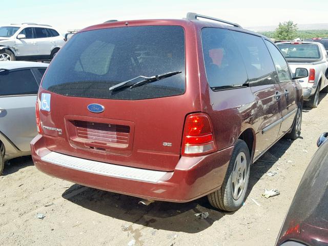 2FMZA51287BA32054 - 2007 FORD FREESTAR S MAROON photo 4