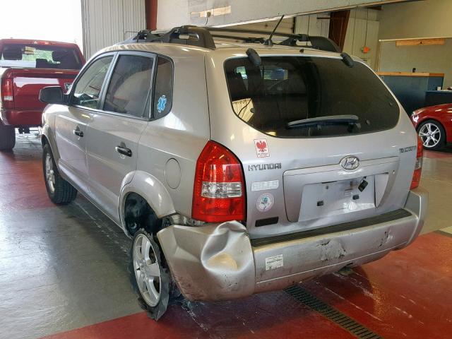 KM8JM12BX6U258603 - 2006 HYUNDAI TUCSON GL SILVER photo 3