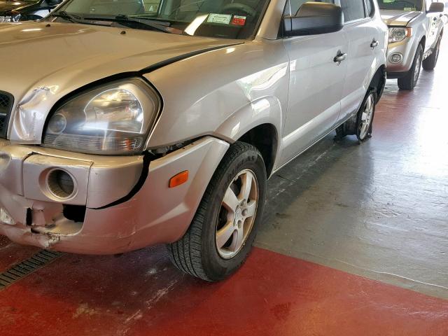 KM8JM12BX6U258603 - 2006 HYUNDAI TUCSON GL SILVER photo 9