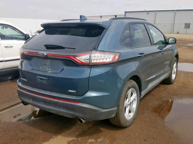 2FMPK4G95GBC53288 - 2016 FORD EDGE SE BLUE photo 4