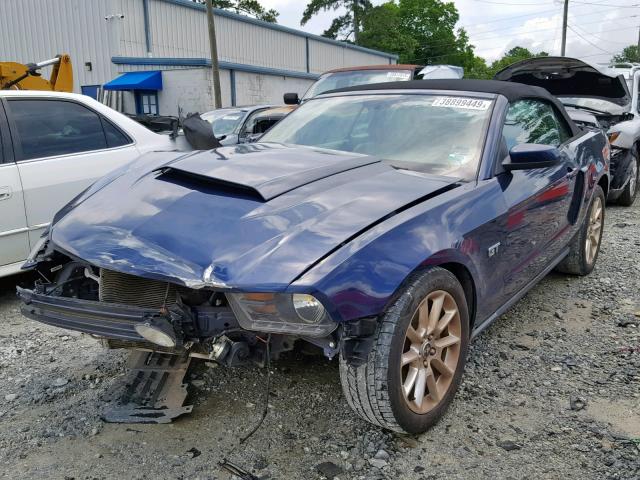 1ZVBP8FH5A5166306 - 2010 FORD MUSTANG GT BLUE photo 2