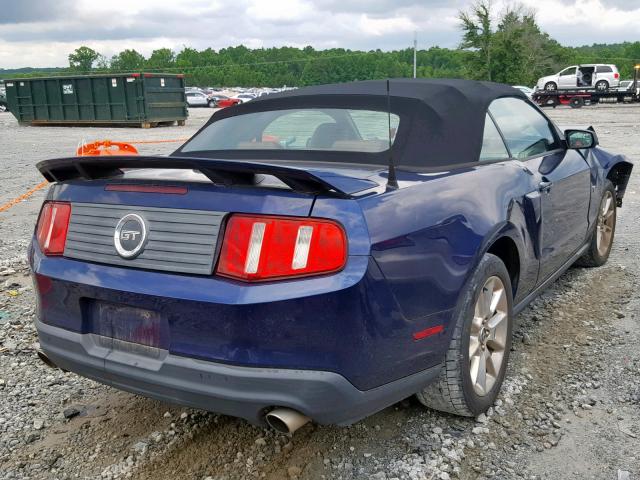 1ZVBP8FH5A5166306 - 2010 FORD MUSTANG GT BLUE photo 4