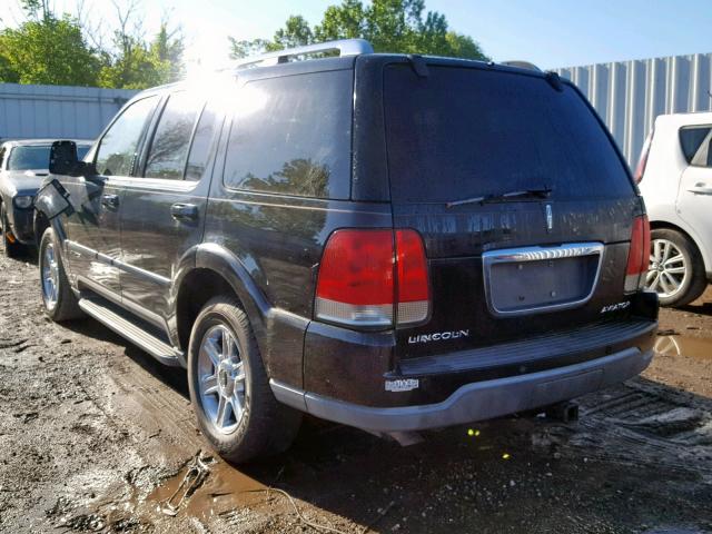 5LMEU88H14ZJ33511 - 2004 LINCOLN AVIATOR შავი ფოტო 3