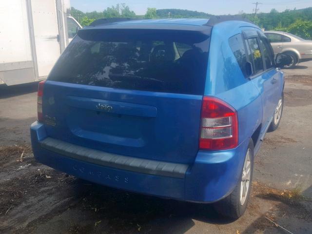 1J8FF47W78D691390 - 2008 JEEP COMPASS SP Көк фото 4