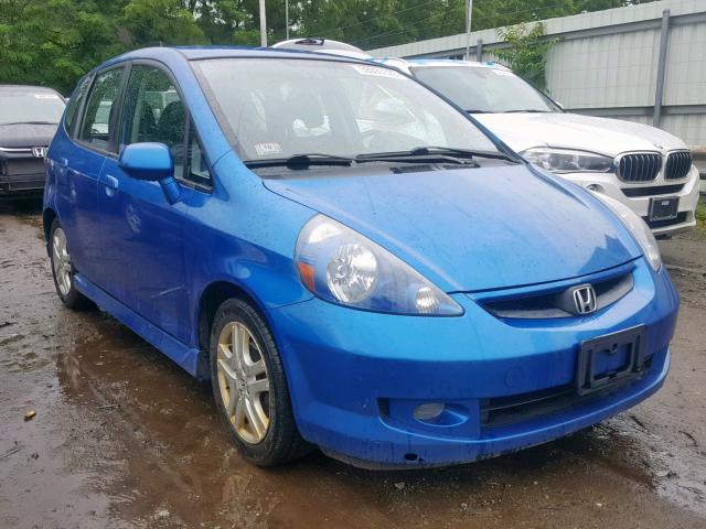 JHMGD37677S031726 - 2007 HONDA FIT S BLUE photo 1