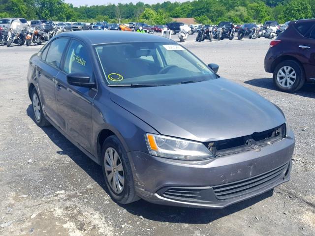 3VW2K7AJ9EM329381 - 2014 VOLKSWAGEN JETTA BASE GRAY photo 1