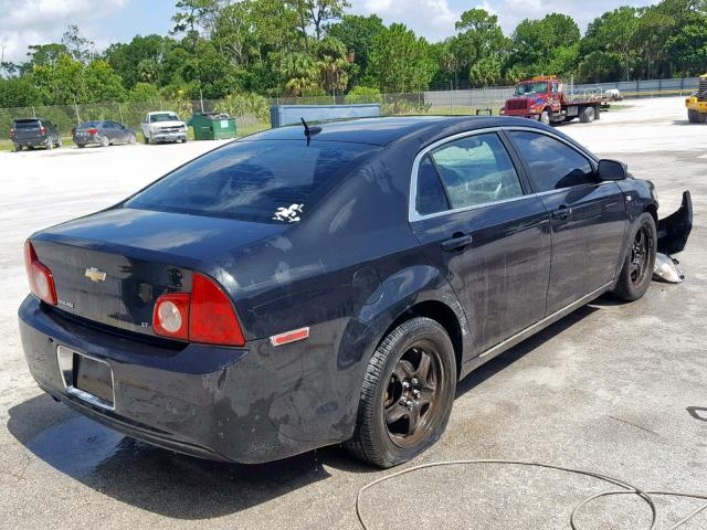 1G1ZH57B48F257507 - 2008 CHEVROLET MALIBU 1LT BLACK photo 4