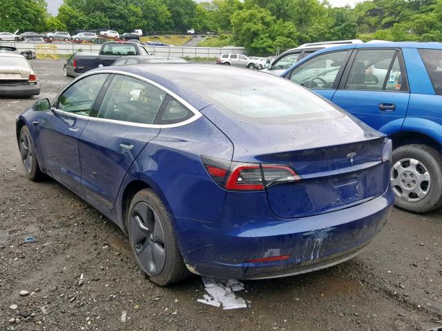 5YJ3E1EB5JF090084 - 2018 TESLA MODEL 3 BLUE photo 3