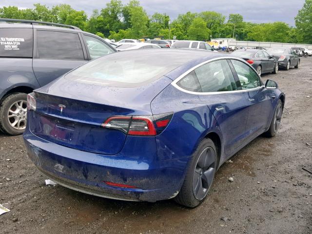 5YJ3E1EB5JF090084 - 2018 TESLA MODEL 3 BLUE photo 4