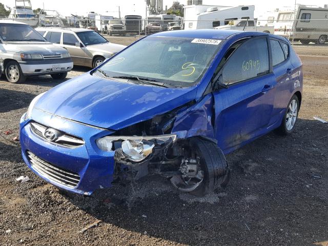 KMHCU5AE5DU065140 - 2013 HYUNDAI ACCENT GLS BLUE photo 2