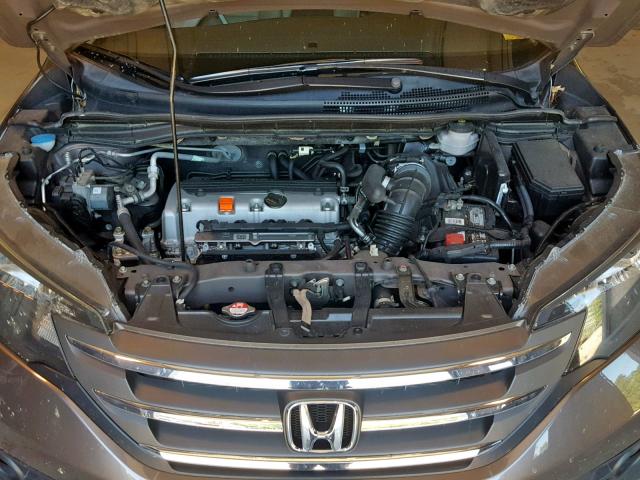 2HKRM3H76EH533284 - 2014 HONDA CR-V EXL GRAY photo 7