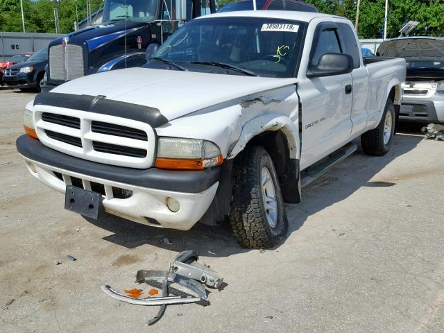 1B7GG32X72S552849 - 2002 DODGE DAKOTA SPO WHITE photo 2