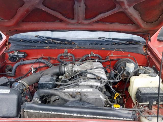 JT4VD12E6S0012083 - 1995 TOYOTA T100 XTRAC RED photo 7