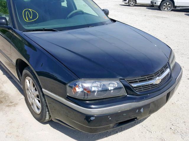 2G1WF55E759369728 - 2005 CHEVROLET IMPALA BLACK photo 9