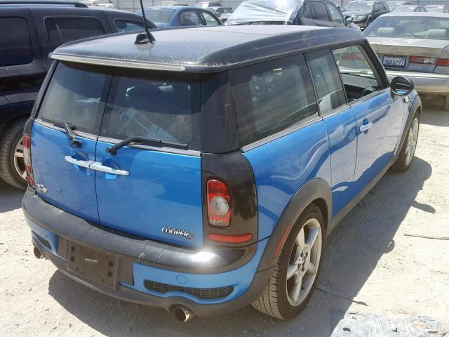 WMWMM33559TP90595 - 2009 MINI COOPER S C BLUE photo 4