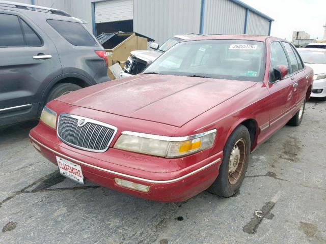 2MELM75W6SX652230 - 1995 MERCURY GRAND MARQ RED photo 2