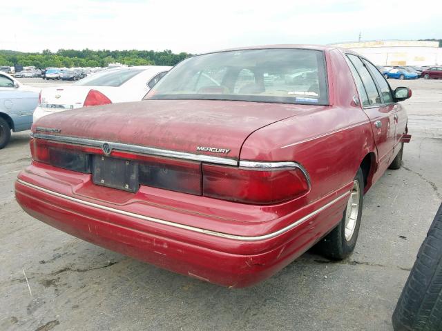 2MELM75W6SX652230 - 1995 MERCURY GRAND MARQ RED photo 4